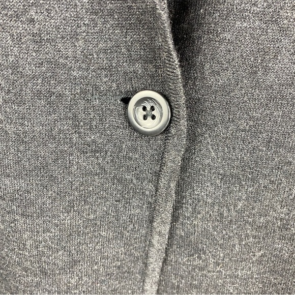 CATHERINE Malandrino Charcoal Grey Knit One Button Blazer Cardigan Large - Picture 7 of 11